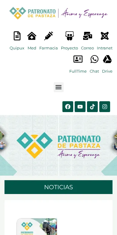 Patronato Provincial de Pastaza: vista en celular
