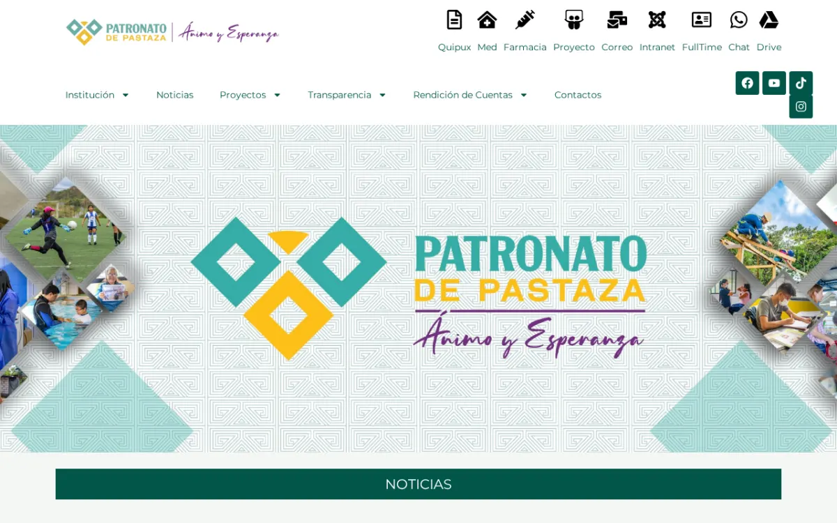 Patronato Provincial de Pastaza: vista de escritorio