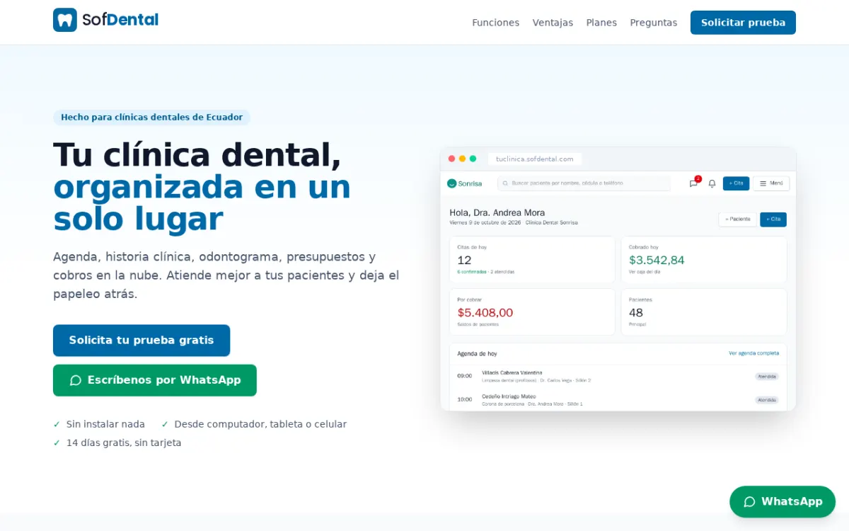 SofDental: vista de escritorio